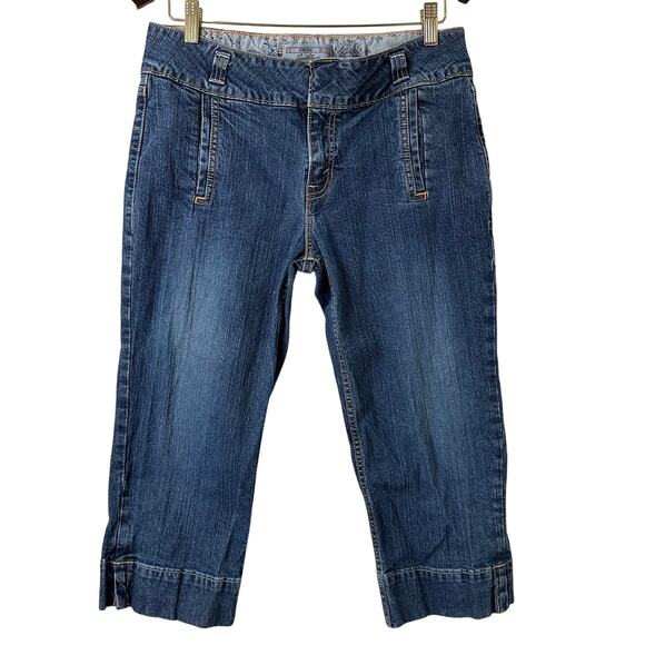 Sz 8/ 10 Y2K VTG Signature by Levi Strauss Capri Cropped Jeans No Back Pockets - Picture 1 of 6